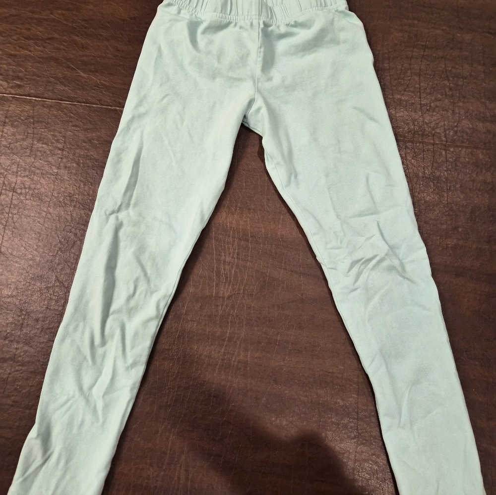 Carters Seagreen/seafoam Green/teal/light Green Kids Leggings Cotton Sz 8
